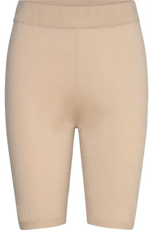 Davida Cashmere Fine Knit Bike Shorts Beige