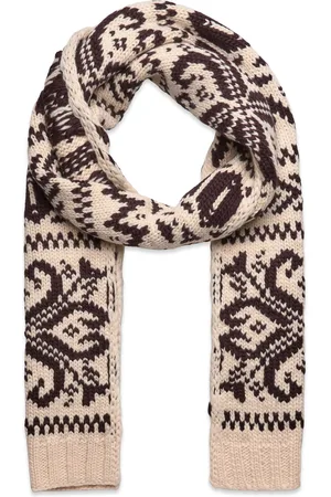 Ralph Lauren Wool Snowflake Scarf Cream
