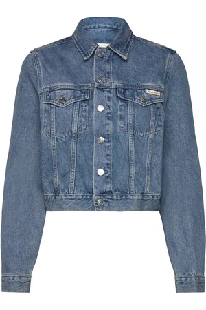 Calvin Klein Cropped 90S Denim Jacket Blue