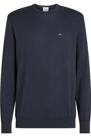 Calvin Klein Cotton Silk Blend Cn Sweater Navy