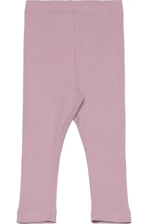 Minymo Leggings Rib Purple
