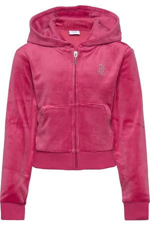 Juicy Couture Jc Diamante Zip Thru Hood Pink