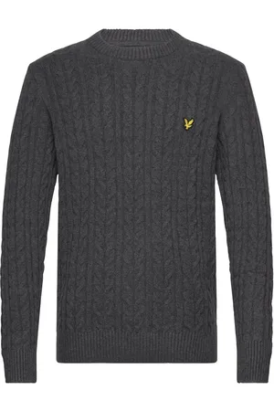 Lyle & Scott Cable Crew Neck Jumper Grey