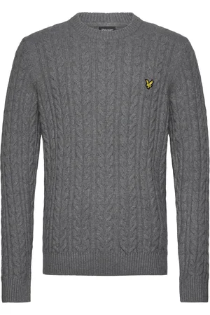 Lyle & Scott Cable Crew Neck Jumper Grey