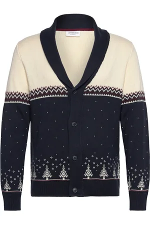 Lindbergh Xmas Shawl Collar Cardigan Navy