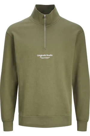 JACK & JONES Jorvesterbro Sweat Quarter Zip Hn Jnr Jack & J S Green