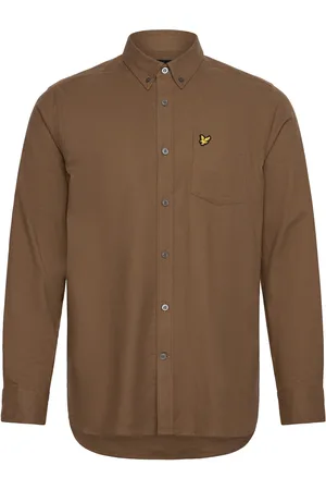 Lyle & Scott Plain Flannel Shirt Brown