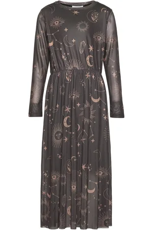 The New Tnmia L_S Mesh Maxi Dress Black