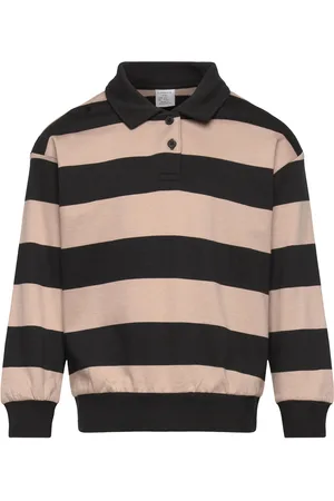 Lindex Sweater Collar Block Stripe Brown