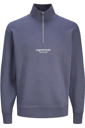 JACK & JONES Jorvesterbro Sweat Quarter Zip Hn Jnr Jack & J S Blue