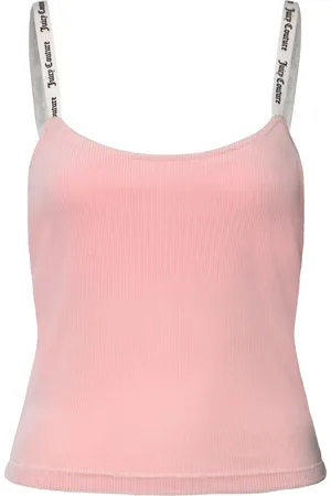 Juicy Couture Elina Rib Velour Top Almond Blossom Pink