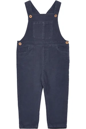 MANGO Pocket Corduroy Dungarees Navy