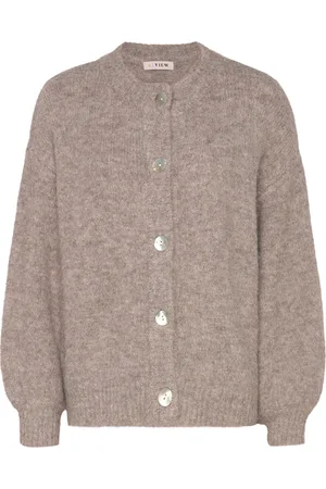 A-View Patrisia Solid Knit Cardigan Beige