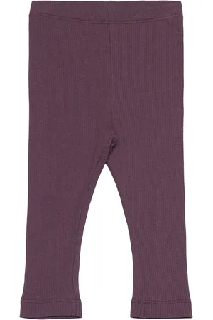 Minymo Leggings Rib Purple