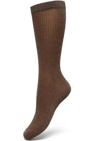 Swedish Stockings Magda Shimmery Socks Brown