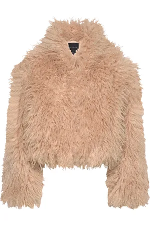 French Connection Harvey Faux Fur Ls Jacket Beige