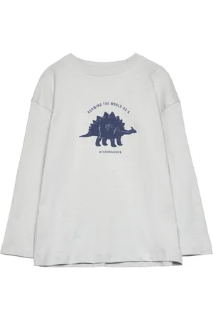 MANGO Dinosaur Print Hoodie White
