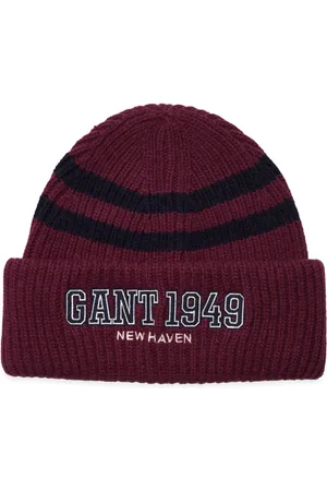 GANT 1949 Wool Blend Beanie Burgundy