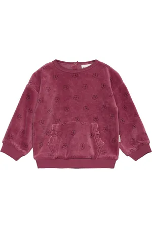 Minymo Sweatshirt Ls Aop Velour Pink