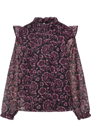 Creamie Blouse Flower Dot Black