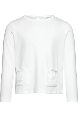 MANGO Long-Sleeved T-Shirt With Pockets White
