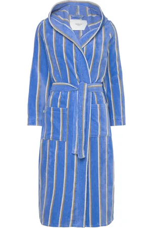 Rosemunde Rwadamo Striped Hooded Robe Blue