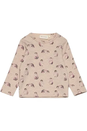 Minymo T-Shirt Ls Aop Sweat Beige