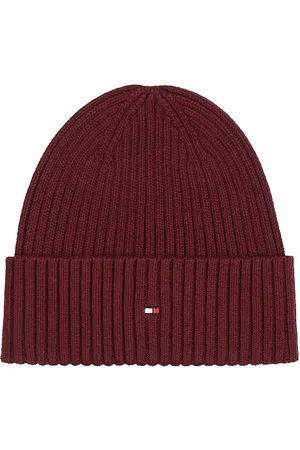 Tommy Hilfiger The Flag Twisted Yarn Beanie Burgundy