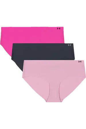 Under Armour Ua Pure Stretch No Show Hipster-Solid3Pk Pink