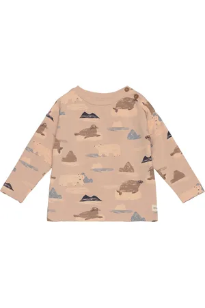 EN FANT T-Shirt Ls Aop Beige