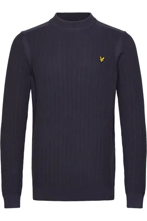 Lyle & Scott Ribbed Mock Neck Jumper Navy