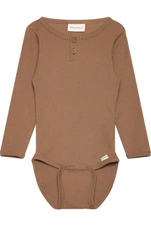 Minymo Body Ls Rib Brown