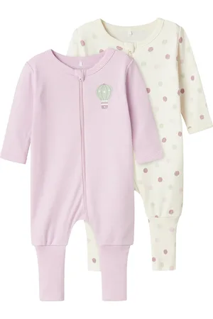 NAME IT Nbfnightsuit 2P Zip Ff Jet Dot Noos Pink
