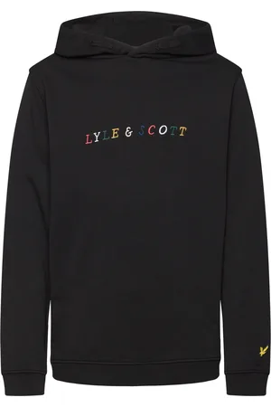 Lyle & Scott Multi Coloured Embroidery Hoodie Black