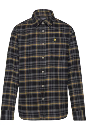 Lyle & Scott Brushed Flannel Tartan Shirt Black