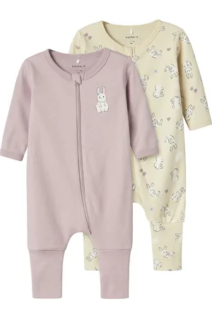 NAME IT Nbfnightsuit 2P Zip Ff Sand Rabbit Noos Pink