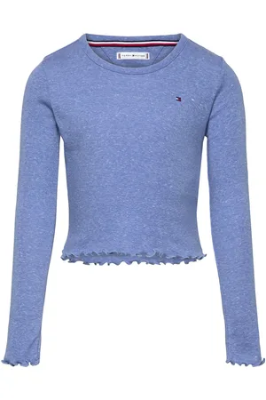 Tommy Hilfiger Slub Knit Top Ls Blue