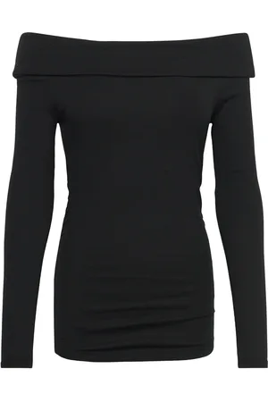 Ralph Lauren Cotton-Blend Off-The-Shoulder Top Black