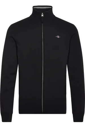 GANT Superfine Lambswool Zip Cardigan Black