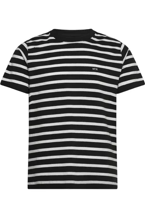Mads Norgaard Cotton Jersey Stripe Frode Tee Black