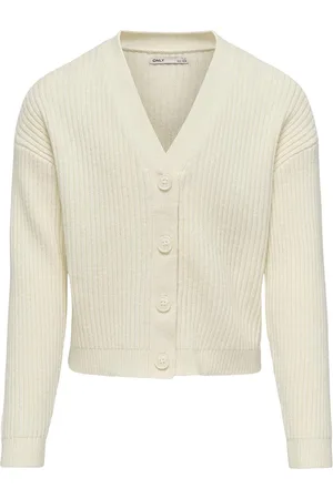 ONLY Kogmandy Ls Short Boxy Cardigan Knt Noos Cream