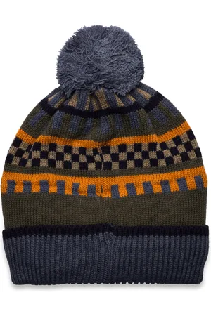 Color Kids Beanie W. Pattern Navy