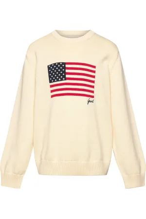 GANT Flag Knit C-Neck Cream