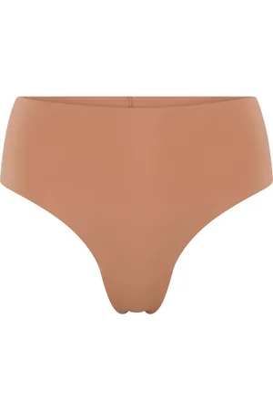 GIRLFRIEND COLLECTIVE High-Rise Thong, Bonded Brown