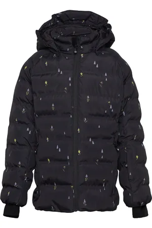 Color Kids Ski Jacket - Quilt -Aop Black