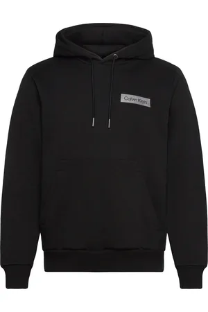 Calvin Klein Raised Concrete Logo Hoodie Black