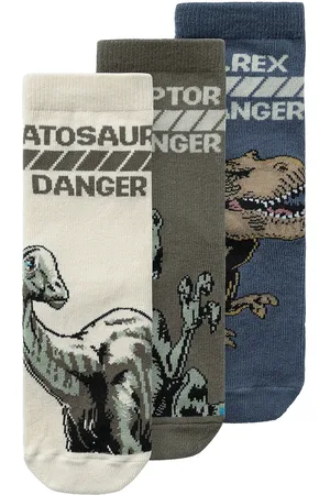 NAME IT Nmmsofus Jurassic 3P Sock Sky Beige