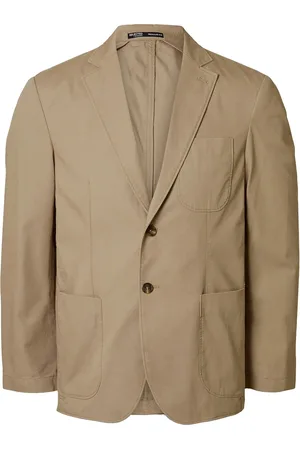 SELECTED Slhreg-Glen Washed Blz Beige