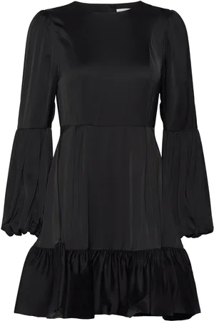 By Malina Jasmine Ruffled Mini Dress Black