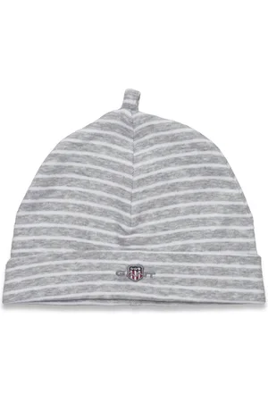 GANT Shield Striped Beanie Grey